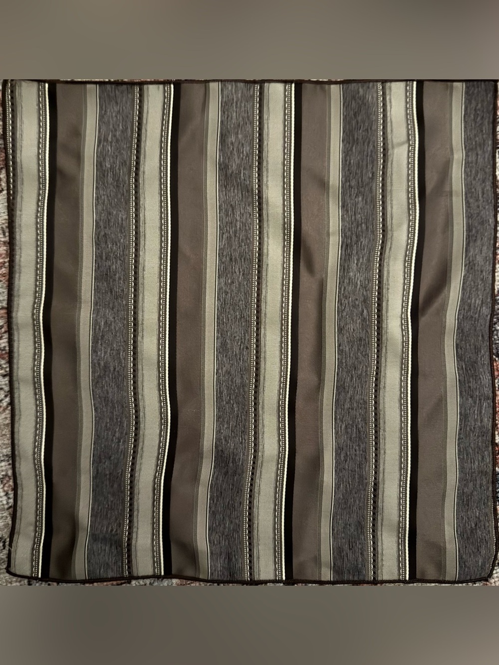 Vintage Men’s Striped Silk Pocket Square